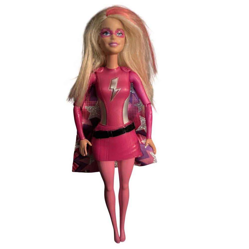 Barbie Princess Power Super Sparkle Doll Pink Superhero Cape CFF49 2013 Mattel